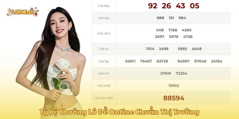 Tỷ lệ thưởng lô đề online chuẩn thị trường